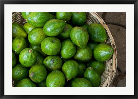 Framed Benin, Ouidah, Produce Market Avocados Print