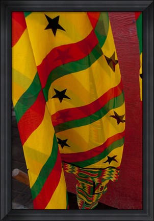 Framed Ghana, Port city of Tema, Textile Patterns Print