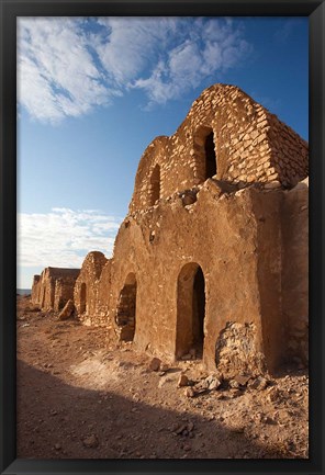 Framed Abandoned ksar building, Ksar Ouled Debbab, Debbab, Tunisia Print