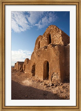 Framed Abandoned ksar building, Ksar Ouled Debbab, Debbab, Tunisia Print