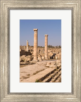 Framed Ancient Architecture, Sabratha Roman site, Libya Print