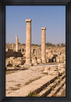 Framed Ancient Architecture, Sabratha Roman site, Libya Print