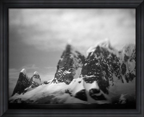 Framed Antarctica, Mountain peaks along Cape Renaud in Lemaire Channel. Print