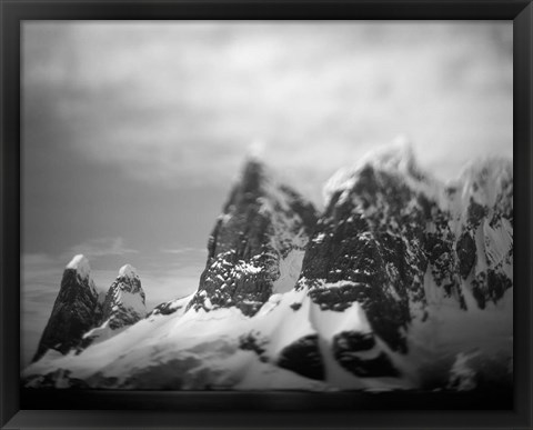 Framed Antarctica, Mountain peaks along Cape Renaud in Lemaire Channel. Print