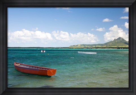 Framed Fishing Boat, Trou D&#39;Eau Douce, Mauritius Print