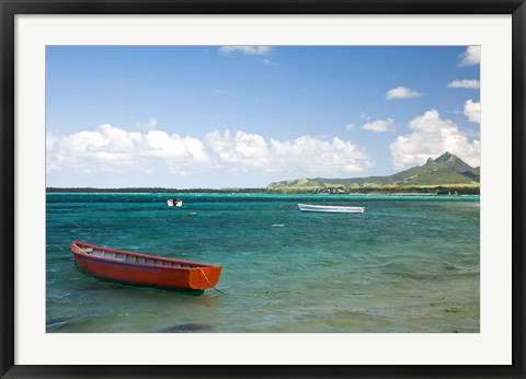 Framed Fishing Boat, Trou D&#39;Eau Douce, Mauritius Print