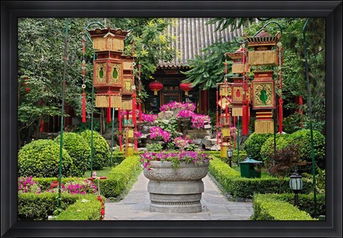 Framed Bai Family Imperial style restaurant, Beijing, China Print