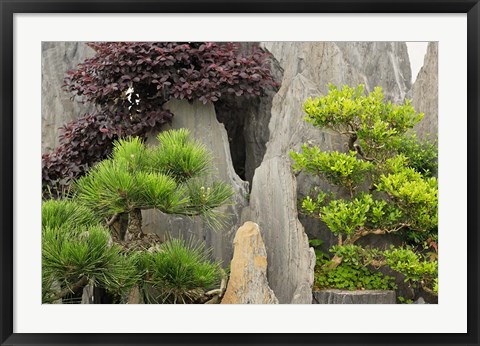 Framed Bao&#39;s Family Garden, Huangshan, China Print