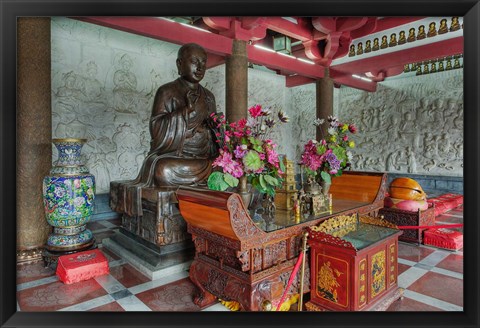 Framed Buddhist shrine, Big Wild Goose Pagoda, Xian, China Print