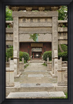Framed Details inside the Great Mosque, Xian, China Print