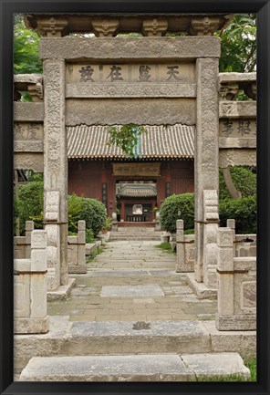 Framed Details inside the Great Mosque, Xian, China Print