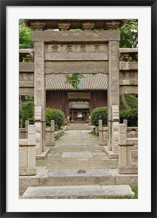 Framed Details inside the Great Mosque, Xian, China Print