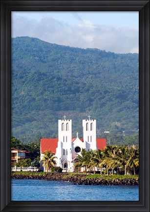 Framed Catholic Church, Apia, Upolo Island, Western Samoa Print