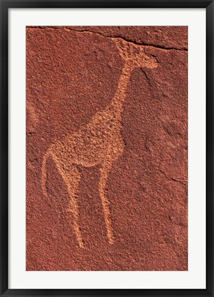 Framed Ancient rock etchings, Twyfelfontein, Damaraland, Namibia Print