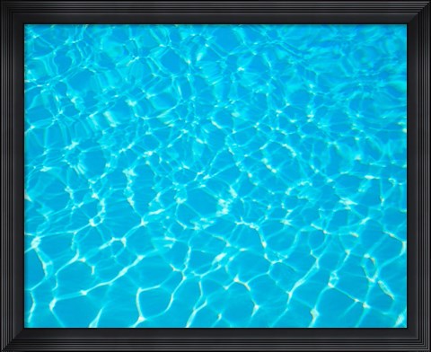 Framed Detail of Light Reflecting in Water Print
