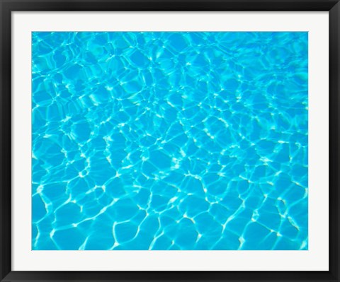 Framed Detail of Light Reflecting in Water Print