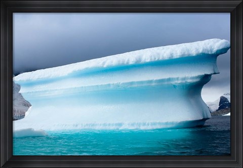 Framed Antarctica, Pleneau Island, Icebergs Print