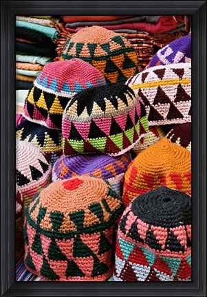 Framed Colorful Head Wear For Sale, Luxor, Egypt Print