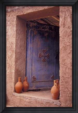 Framed Berber Village Doorway, Morocco Print