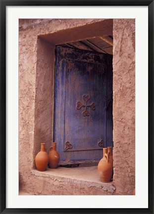 Framed Berber Village Doorway, Morocco Print