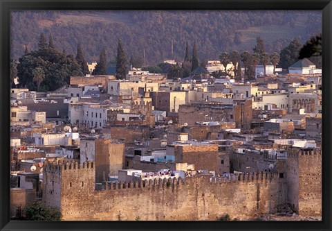 Framed City Walls, Morocco Print