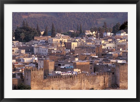 Framed City Walls, Morocco Print