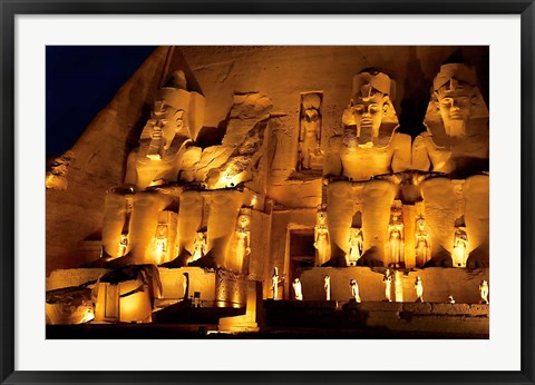 Framed Egypt, Abu Simbel, Greater Temple of Ramses II, Columns Print