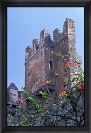 Framed Andalusian Gardens with 17th Century Kasbah Des Oudaias, Morocco Print