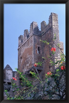 Framed Andalusian Gardens with 17th Century Kasbah Des Oudaias, Morocco Print