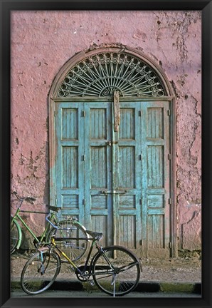 Framed Door in Luxor, Egypt Print