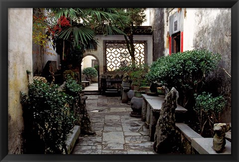 Framed Courtyard of Huizhou-styled House, China Print