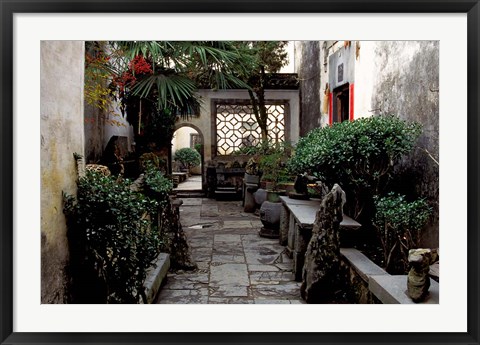 Framed Courtyard of Huizhou-styled House, China Print