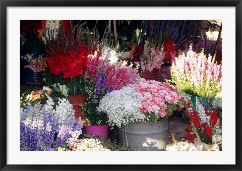 Framed Bunch of Flowers at the Market, Madagascar Print