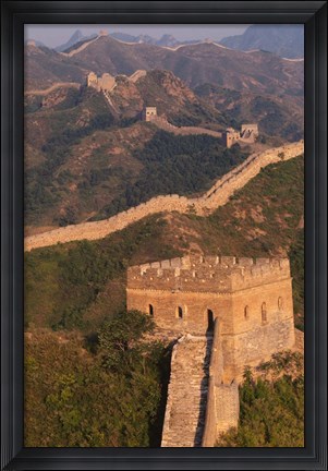 Framed Great Wall at Sunset, Jinshanling, China Print