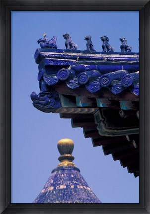 Framed Architectural Details of Temple of Heaven, Beijing, China Print