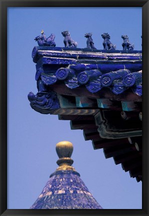 Framed Architectural Details of Temple of Heaven, Beijing, China Print