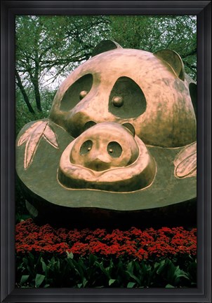 Framed China, Chengdu. Giant Panda bear, Sanctuary Print