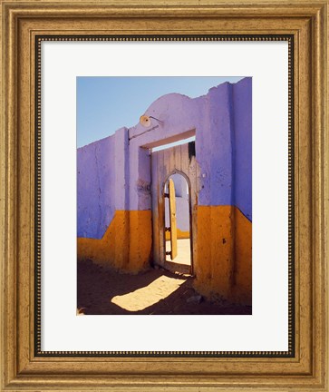 Framed Courtyard Entrance in Nubian Village Across the Nile from Luxor, Egypt Print