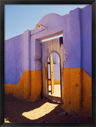 Framed Courtyard Entrance in Nubian Village Across the Nile from Luxor, Egypt Print