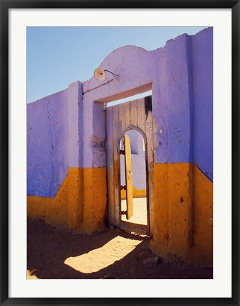 Framed Courtyard Entrance in Nubian Village Across the Nile from Luxor, Egypt Print