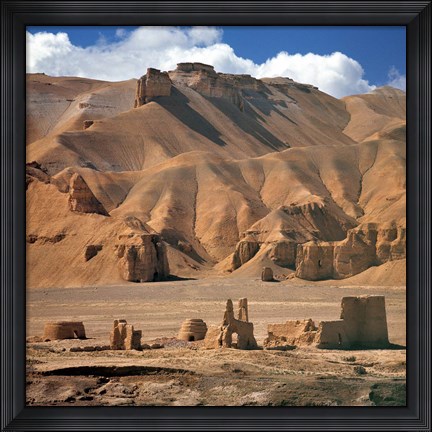 Framed Afghanistan, Bamian Valley, Ancient Architecture Print