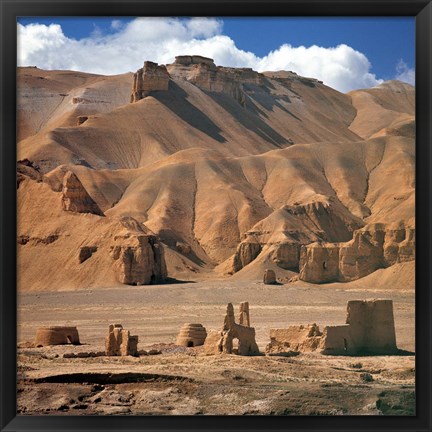 Framed Afghanistan, Bamian Valley, Ancient Architecture Print