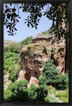 Framed Abbi Johanni rock-hewn church in Tigray, Ethiopia Print