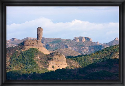 Framed Bangchui (Wood Club) Mountain, Chengde, Hebei, China Print