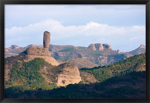 Framed Bangchui (Wood Club) Mountain, Chengde, Hebei, China Print