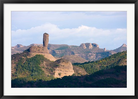 Framed Bangchui (Wood Club) Mountain, Chengde, Hebei, China Print