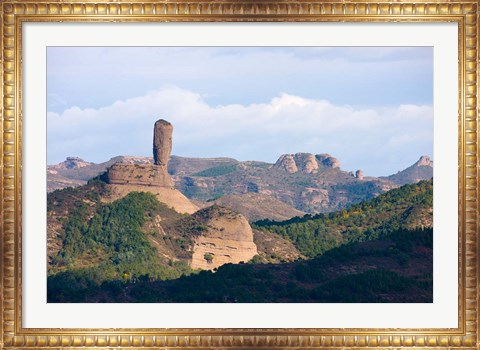 Framed Bangchui (Wood Club) Mountain, Chengde, Hebei, China Print