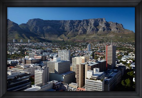 Framed Cape Town CBD and Table Mountain, Cape Town, South Africa Print