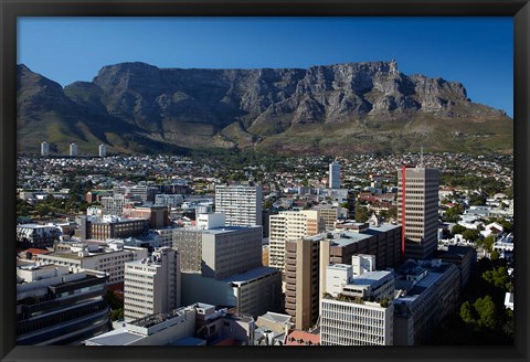 Framed Cape Town CBD and Table Mountain, Cape Town, South Africa Print