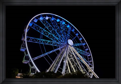 Framed Cape Wheel, Victoria and Alfred Waterfront, Cape Town, South Africa. Print